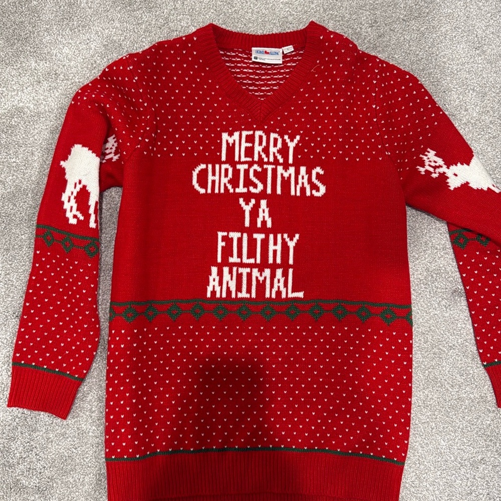 Home alone x-mas sweater worn once size large